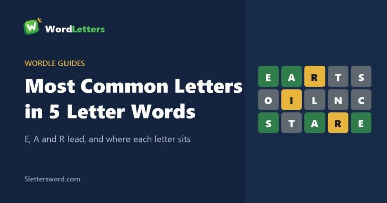 Most common letters in 5 letter words chart